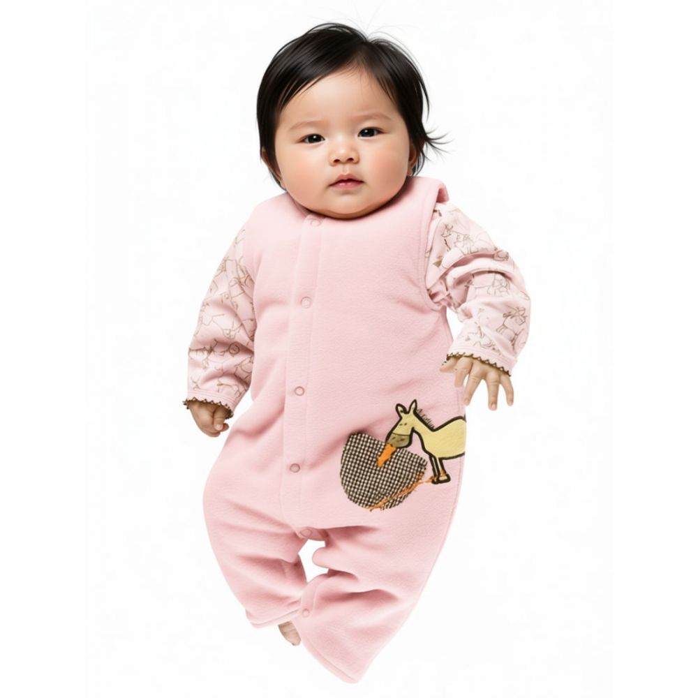 Fleece-Overall Baby ärmellos Hohe Qualität Equi-Thema
