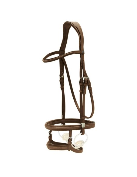 Bridon Pro-Jump avec Slide & Lock muserolle tandem Stubben