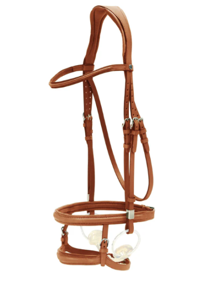 Trense Pro-Jump mit Slide & Lock Tandem-Nasenriemen Stubben