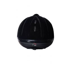 Bombe D'équitation HKM New Flock - Unisexe - Noir Pailleté - Taille S-L (52-61 Cm) - Norme VG1 01.040 2014-12