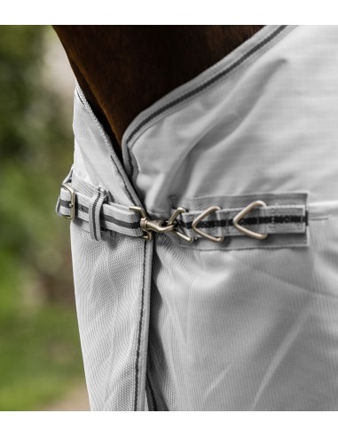 Couverture Anti-mouches Pour Cheval WALDHAUSEN - Taille 125 Cm, Col Amovible, Gris - Protection Contre Les Insectes