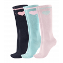 Chaussettes d’équitation enfants Glitter, ELT lot de 3