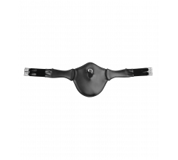 Sangle de selle en cuir avec bavette ventrale élastique Waldhausen