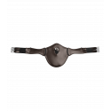 Sangle de selle en cuir avec bavette ventrale élastique Waldhausen