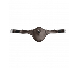 Sangle de selle en cuir avec bavette ventrale élastique Waldhausen