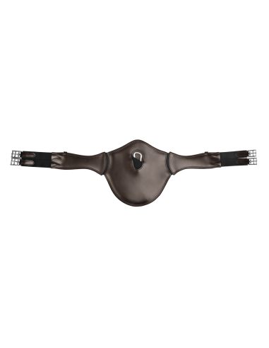 Sangle de selle en cuir avec bavette ventrale élastique Waldhausen