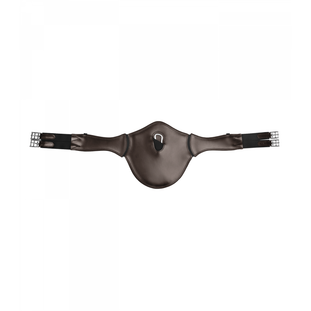 Sangle de selle en cuir avec bavette ventrale élastique Waldhausen