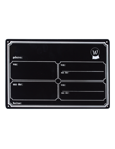Boxentafel aus Metall Waldhausen