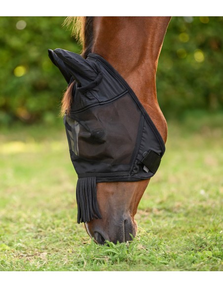 Masque anti-mouche avec oreilles et franges de naseaux PREMIUM Waldhausen