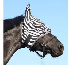 Masque anti-mouches zebra oreilles Cheval