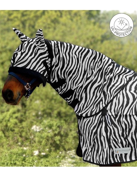 Couvre-cou anti-mouche Zebra du shetland au cheval Waldhausen