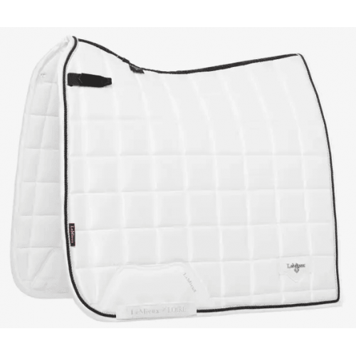 Tapis De Selle Dressage LeMieux Loire Classic Satin – Extérieur Satin, Doublure Bambou – Élégant Et Respirant – Tailles Variées