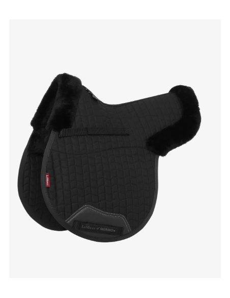Tapis de selle mixte en forme doublé en Merino