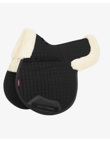 Tapis de selle mixte en forme doublé en Merino