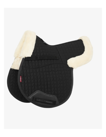 Tapis de selle mixte en forme doublé en Merino