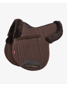 Tapis de selle mixte en forme doublé en Merino