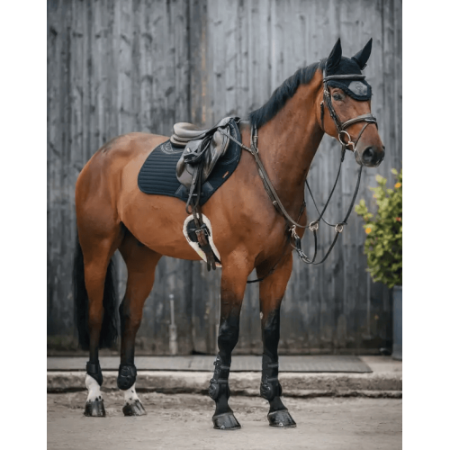 Tapis De Selle Challenger Gel Antichoc - Marron - Universel Cheval Anglais - Taille 23x21 Pouces
