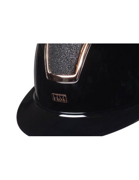 Casco Lady Shield, negro/rosa brillante HKM