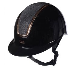 Casco Lady Shield, negro/rosa brillante HKM