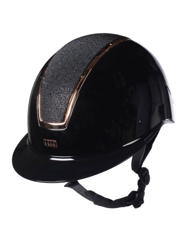 Casco Lady Shield, negro/rosa brillante HKM