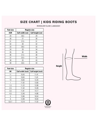 Bottes d'équitation enfants IRHWalker Glam