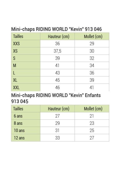 Mini-chaps Riding World Kevin