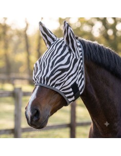 Fliegenmaske Zebra Ohren Pferd