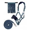 Set de licol + longe + frontal anti-mouches détachable