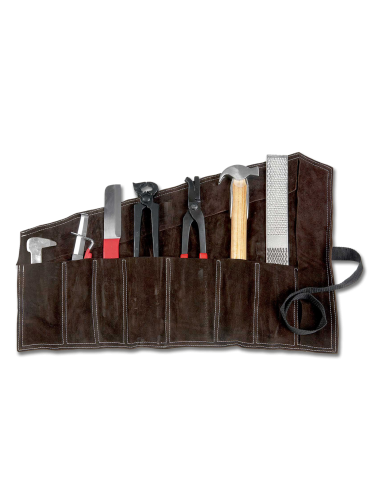 Juego de herramientas de herrador con estuche de cuero Waldhausen