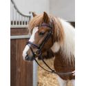 Imperial-Riding-Trense aus farbigem Leder mit Strasssteinen