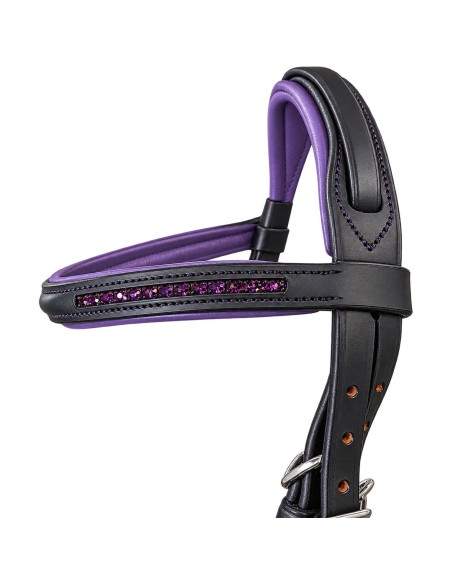 Imperial-Riding-Trense aus farbigem Leder mit Strasssteinen