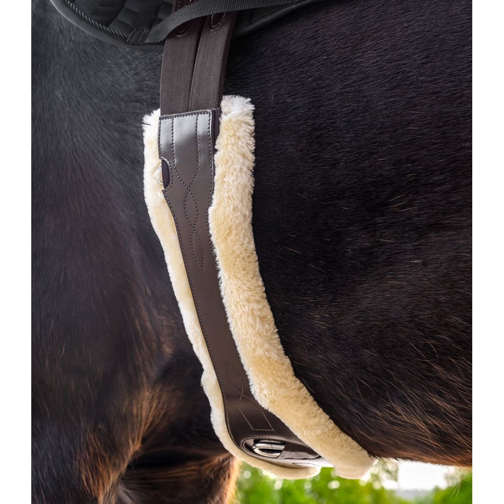 Sangle de selle en cuir Waldhausen avec ECO Wool
