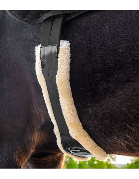 Sangle de selle en cuir Waldhausen avec ECO Wool