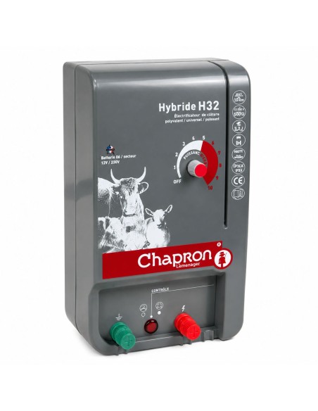 Electrificateur cloture électrique Hybride H32 3.2 joules Chapron