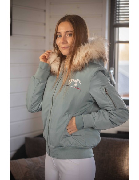 Bomber PENELOPE LEPREVOST "Lyon" Capuche fausse fourrure