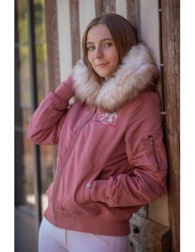 Bomber PENELOPE LEPREVOST "Lyon" Capuche fausse fourrure