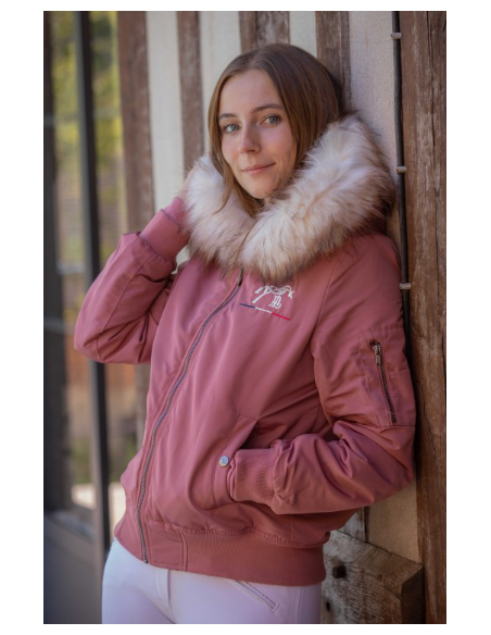 Bomber PENELOPE LEPREVOST "Lyon" Capuche fausse fourrure