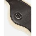 Sangle de dressage en cuir avec laine synthétique amovible marron LeMieux