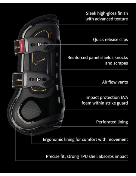 Guêtre de tendon Impact Pro noire LeMieux