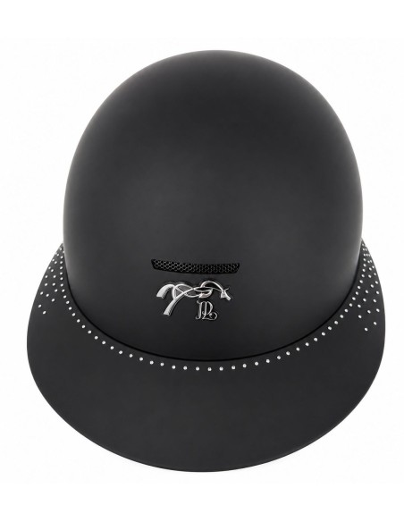 Casque équestre visière longue strass, sécurité CE EN1384 2023, PENELOPE