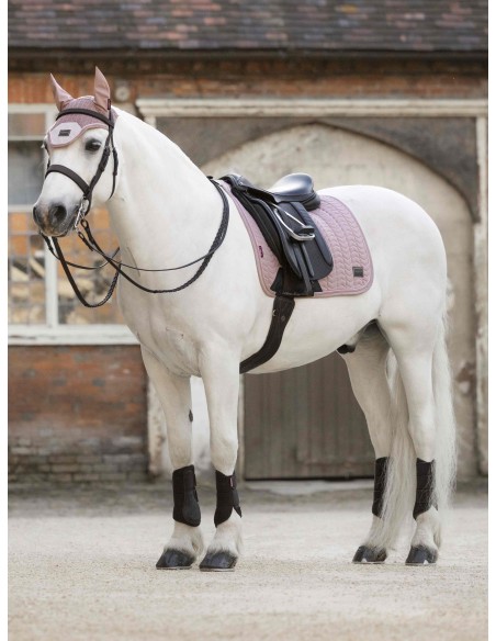 Almohadilla de silla de doma con diseño en espiga Heritage Cocoa LeMieux