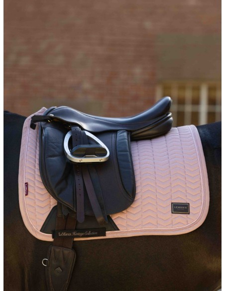Tapis de selle dressage à motif chevrons Heritage Cocoa LeMieux