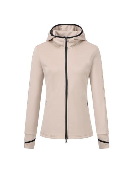 Funktionsstrickjacke für Reiter: bequem, dehnbar, schnell trocknend, mit Kapuze aus Satin HV Polo