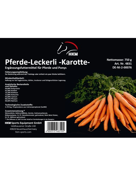 Pferdeleckerli mit Möhren, 750 g HKM