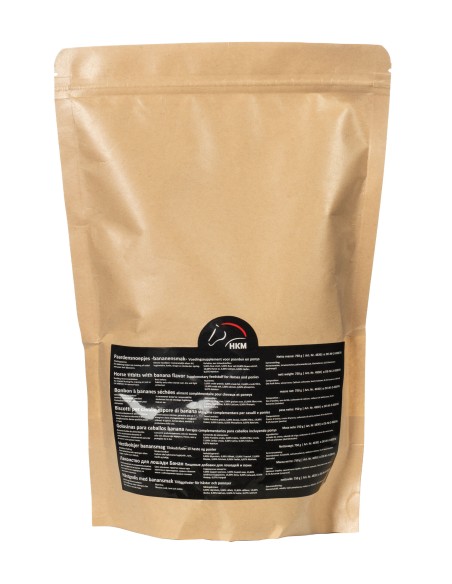 Golosinas de plátano para caballos, 750 g HKM