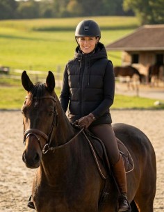 Chaleco ES Isla para montar a caballo: calidez y estilo, con capucha ajustable EuroStar