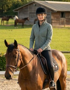 Chaqueta ecuestre ESFiorenza Tech, corte cómodo, cremalleras ocultas y pedrería EuroStar