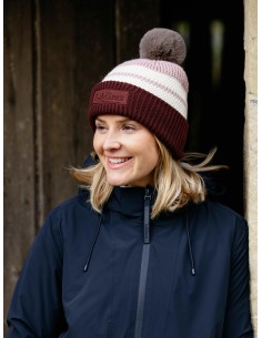 Bonnet à rayures imperméable LeMieux x Sealskinz Dusty Pink 2