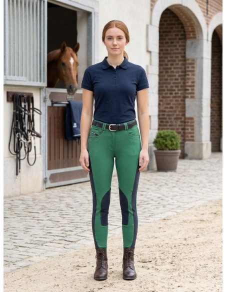 Pantalon d’équitation femme Laureta grip genoux Euro-Star