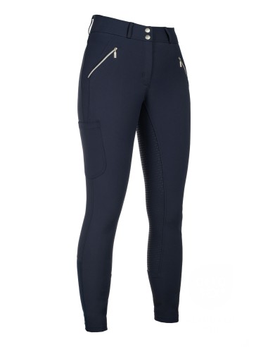 Pantalones de equitación Lia de cintura alta con trasero 1/1 de silicona – HKM